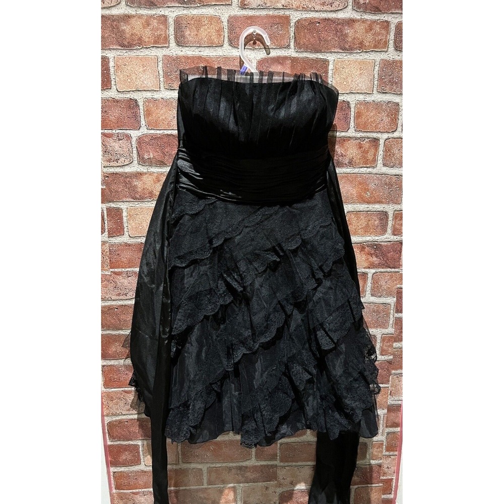 Hailey Logan‎ by Andrianna Papell Short Cocktail Party Dress 3/4 Strapless Tulle